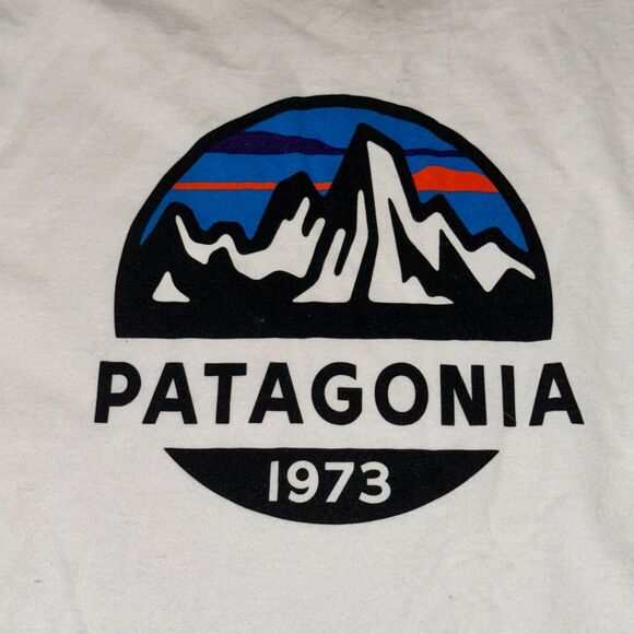 Patagonia Fitz Roy Scope Shirt Men's Size S White Responsibili-tee L/S - Picture 4 of 6